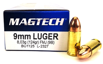 MAGTECH 9MM LUGER 124 GR FMJ 1000 ROUND CASE *NO LIMITS* FAST SHIPPING